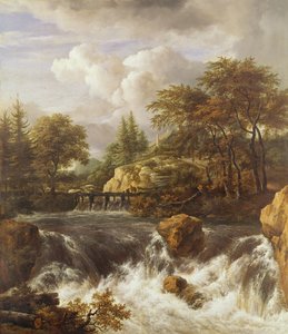 Vesiputous kallioisessa maisemassa, n. 1660-1670